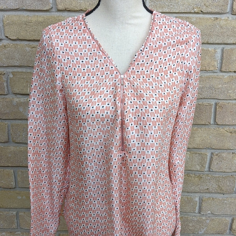 Promod UK Long Sleeve 1/4 Zip Blouse